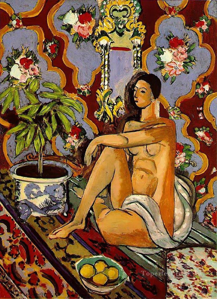 Figura decorativa sobre un terreno ornamental fauvismo abstracto Henri Matisse Pintura al óleo